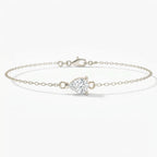 Pear Diamond Solitaire Chain Bracelet