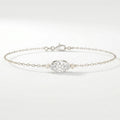 Elegant Marquise Diamond Solitaire Chain Bracelet