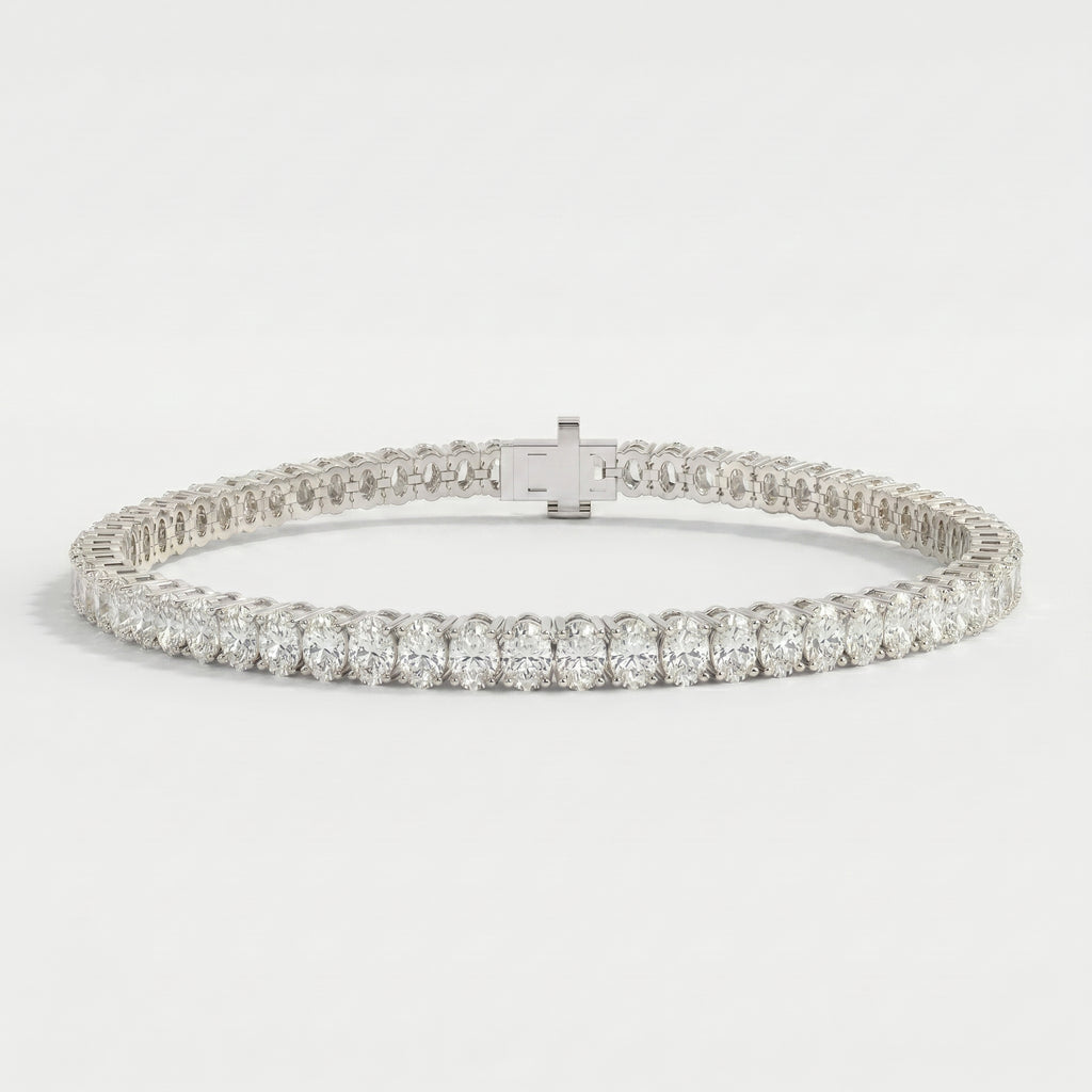 Oval Diamond Tennis Bracelet