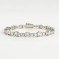 Baguette & Round Diamond Tennis Bracelet