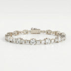Baguette & Round Diamond Tennis Bracelet