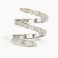 Diamond Studded Serpenti Viper Finger Curved Ring ( 1.40 - 1.60 ct. )