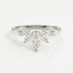 Marquise Diamond Curve Design Wedding Band