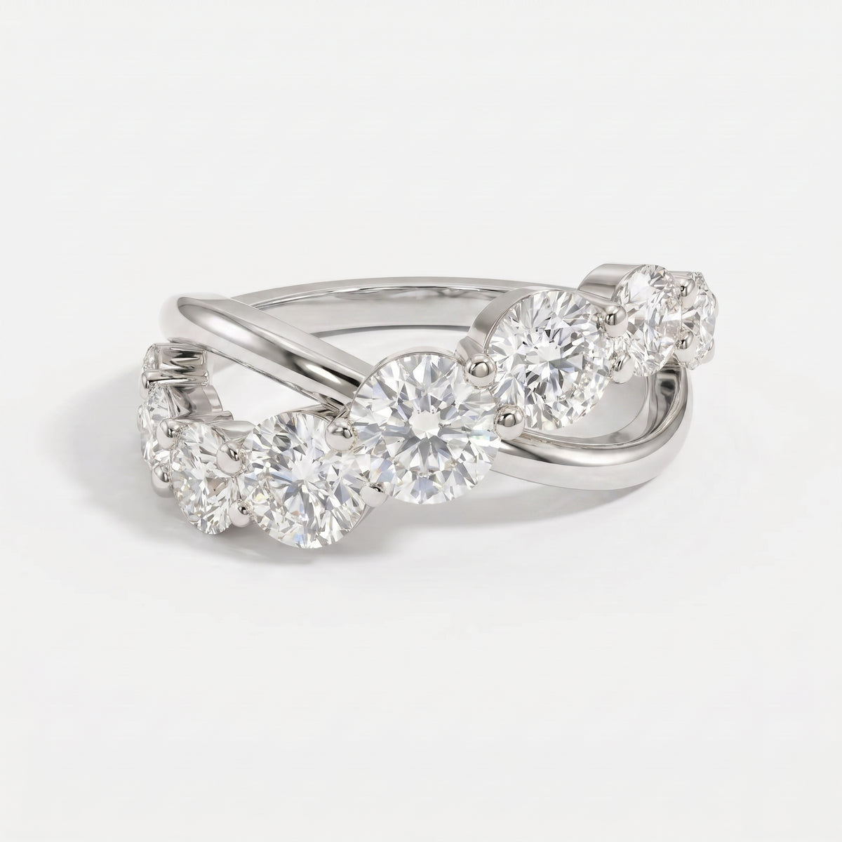 Round Brilliant Cut 9-Stone Diamond Ring