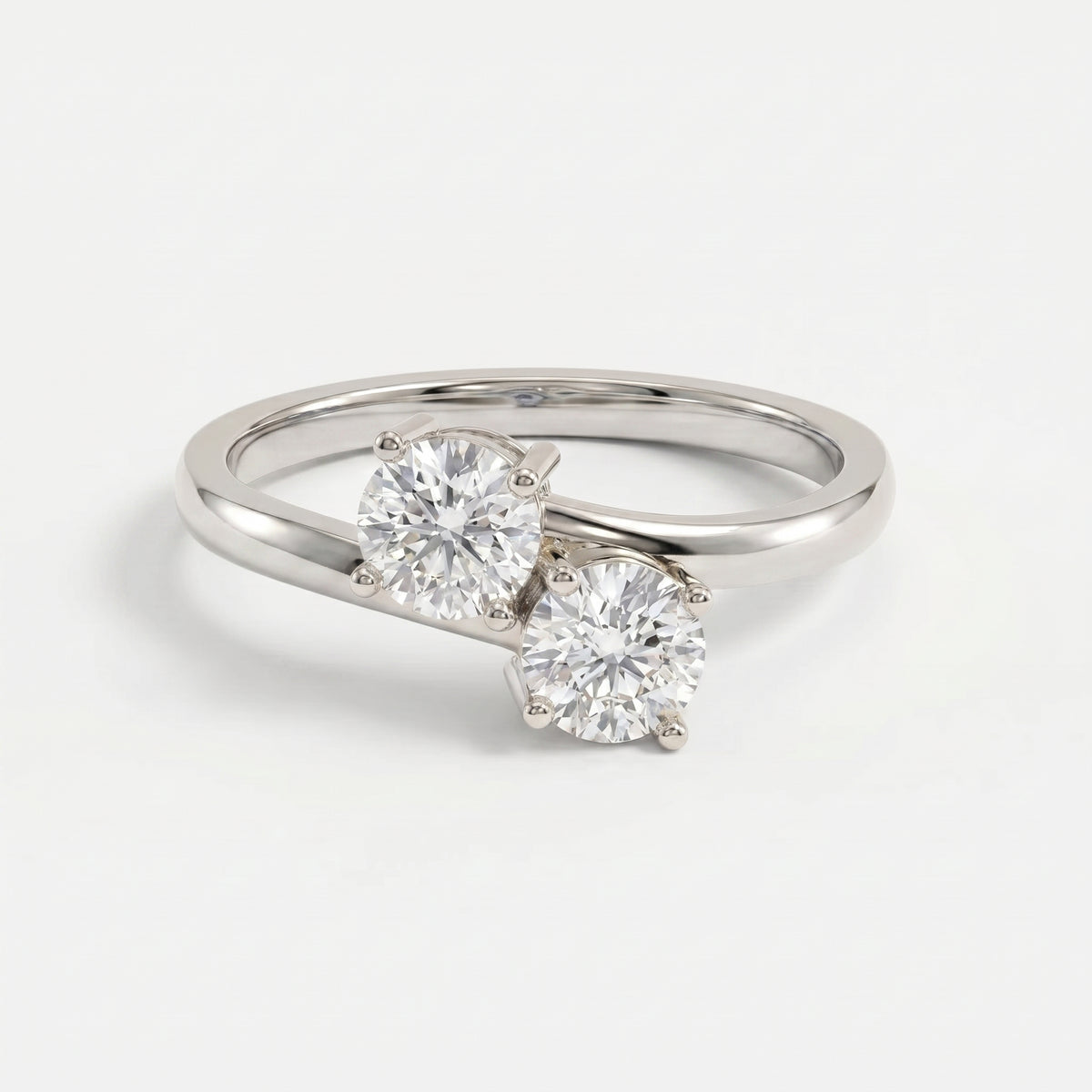 Toi et Moi Ring with Two Round Brilliant Diamonds