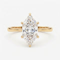 Dutch Marquise Cut Hidden Halo Lab Diamond Engagement Ring
