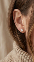 Radiant 4-Prong Lab-Grown Diamond Stud Earrings