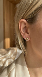 Modern Pavé Geometric Triangle Diamond Fashion Earrings