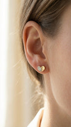 Heart Shape Earrings with Pear Diamond Fashion Earring