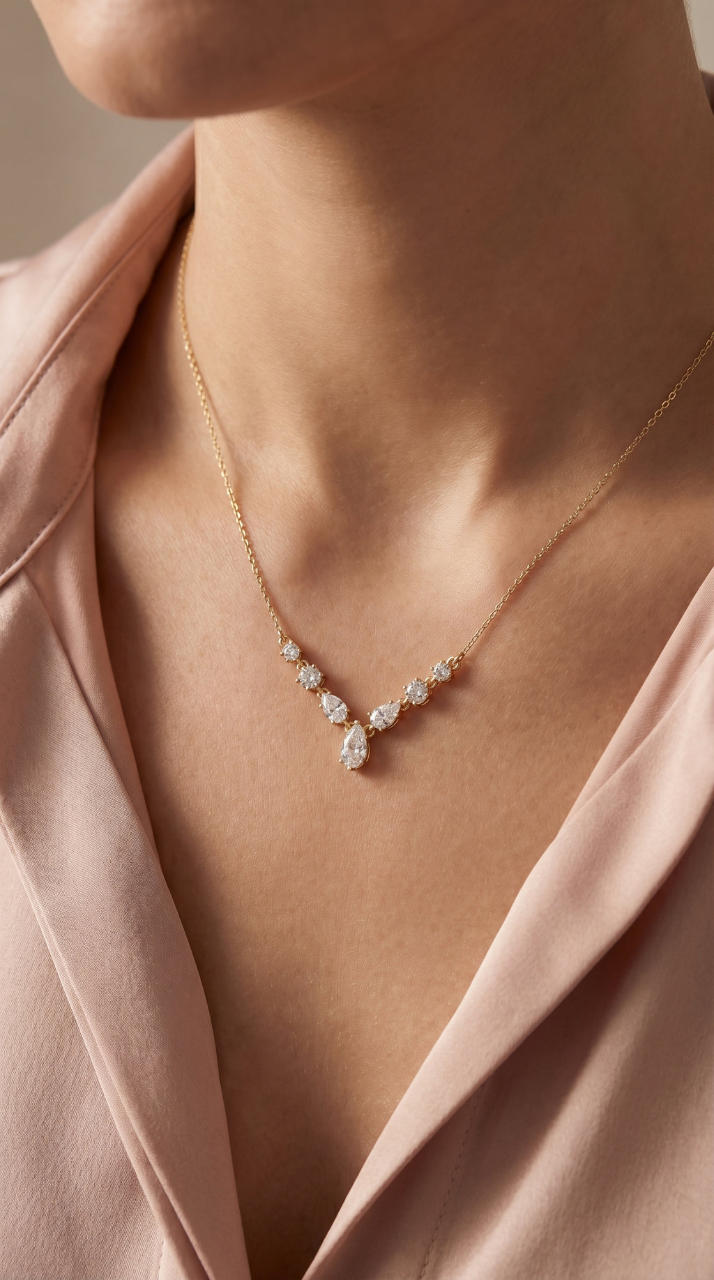 V-Shape Diamond Necklace