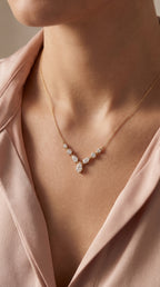 V-Shape Diamond Necklace