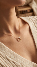 Emerald Cut Diamond Pendant Circle Design Necklace