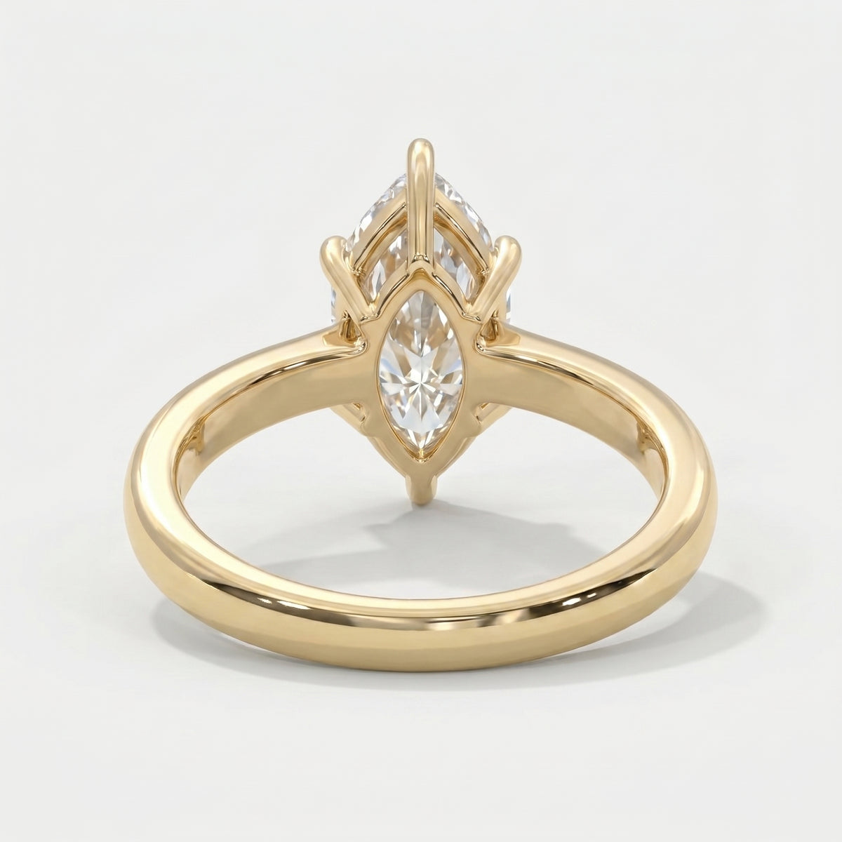 Dutch Marquise Cut Lab Diamond Solitaire Engagement Ring