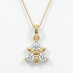 Elegant Floral Diamond Pendant Necklace