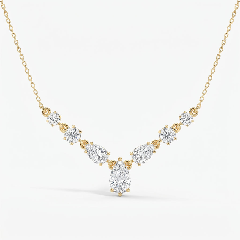 V-Shape Diamond Necklace