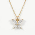 Butterfly Marquise Cut  Diamond Pendant Necklace