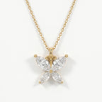 Butterfly Marquise Cut  Diamond Pendant Necklace