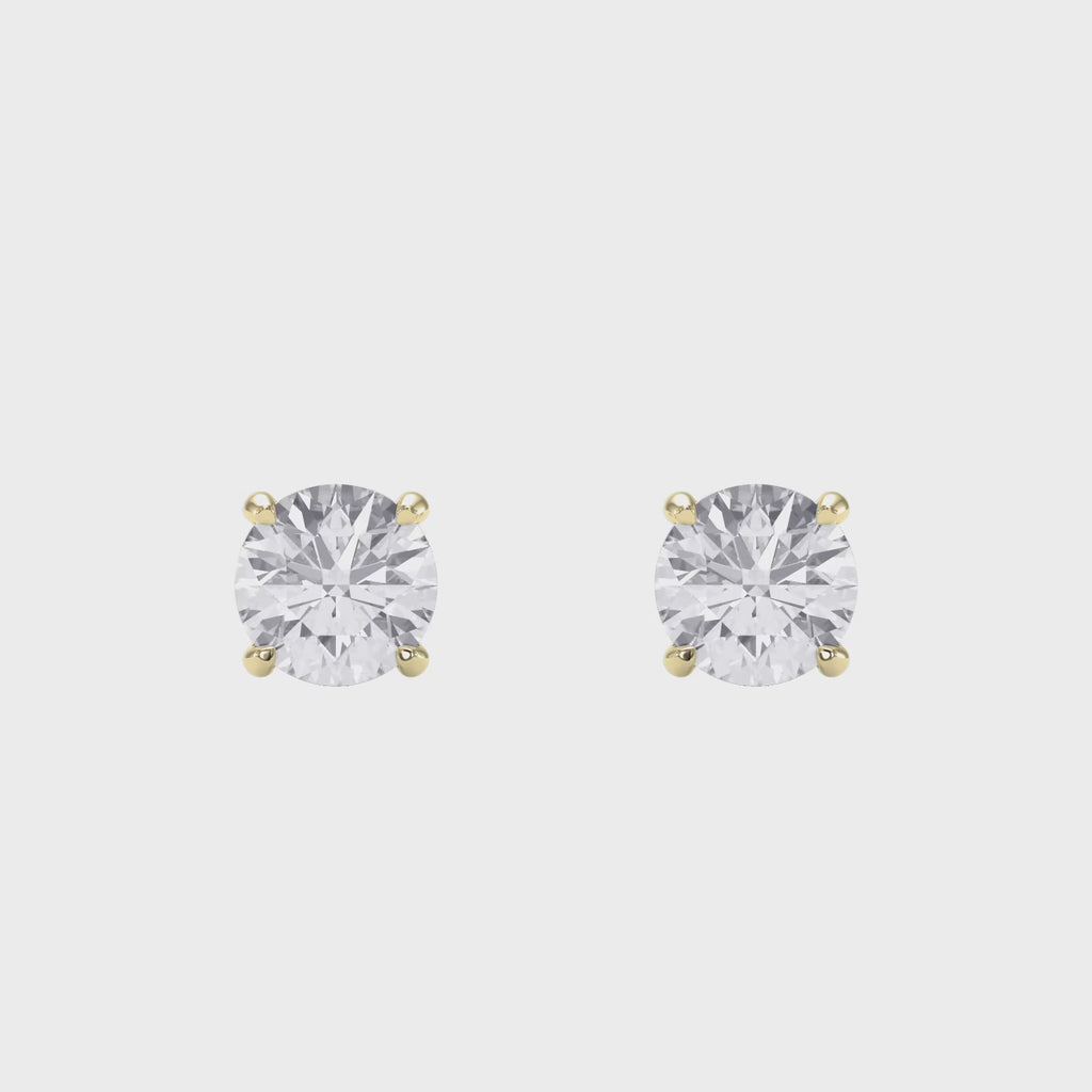 Round Diamond Earring Stud