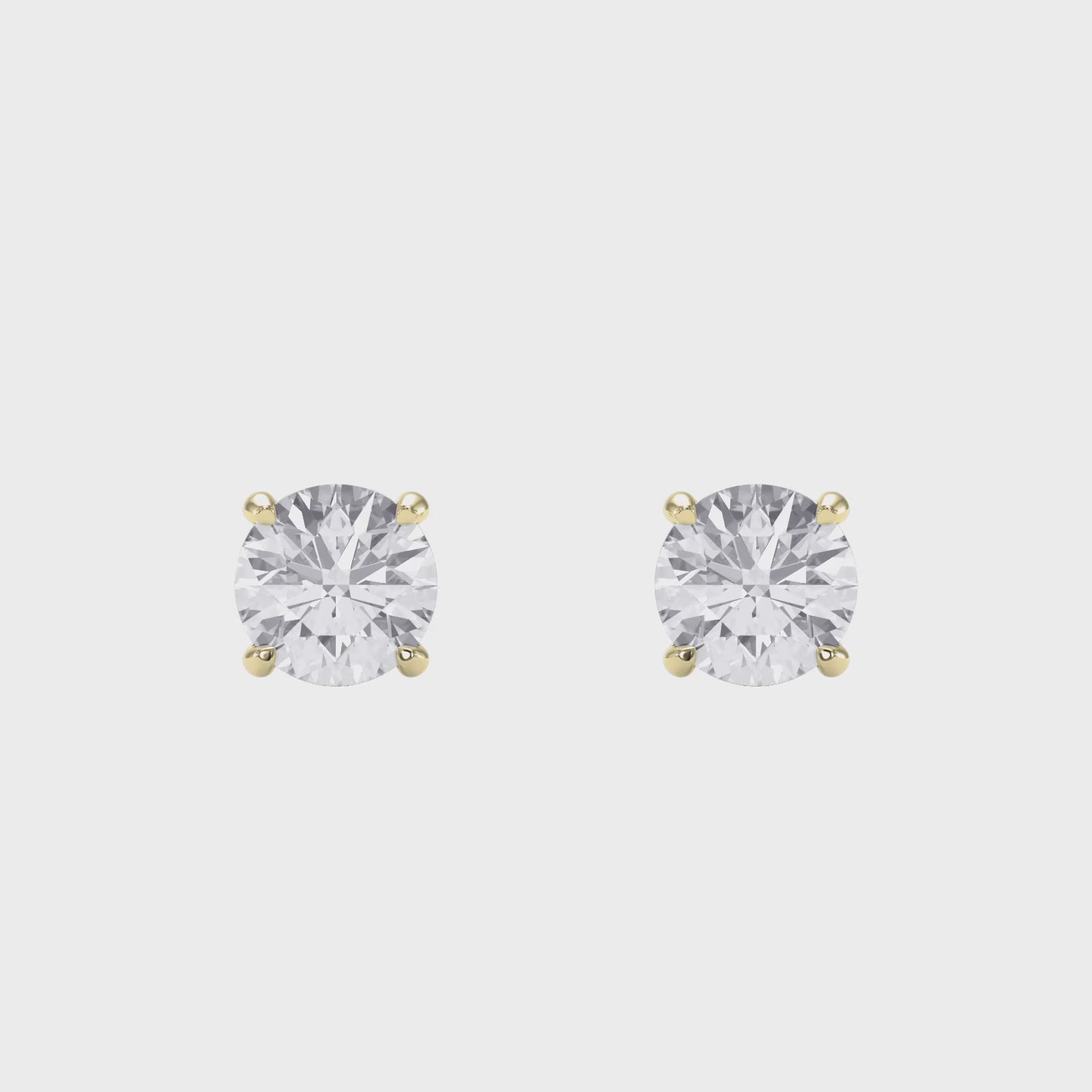 Round Diamond Earring Stud