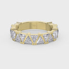 Trillion Cut Diamond In Criss Cross Setting