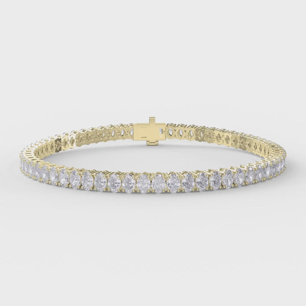 Oval Diamond Tennis Bracelet
