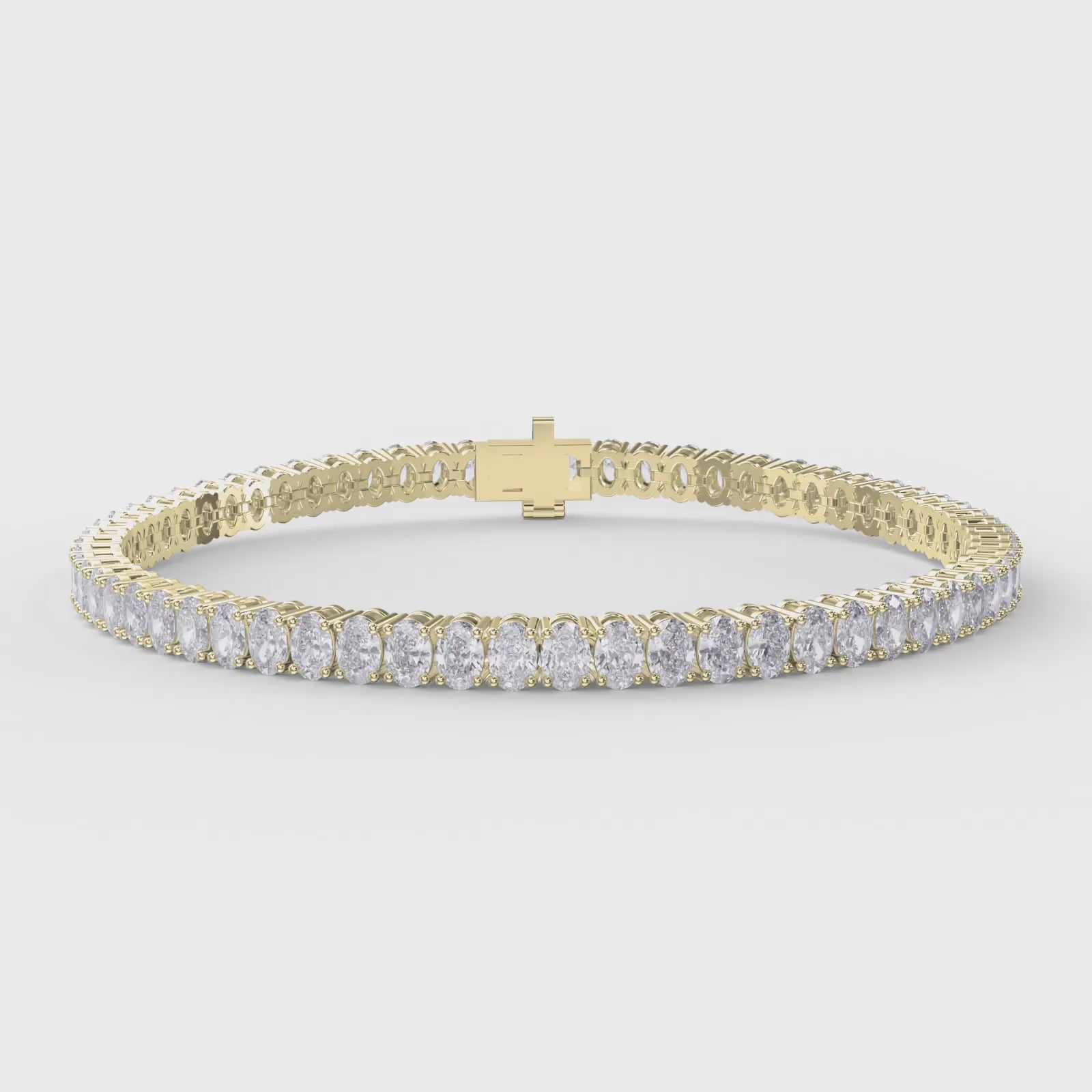 Oval Diamond Tennis Bracelet