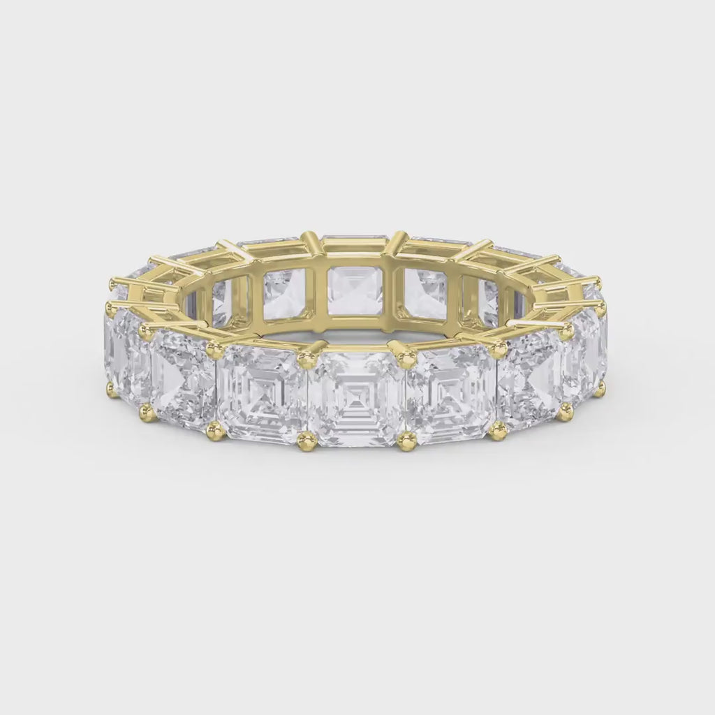 Asscher Cut Diamond Full Circle Ring
