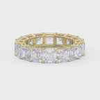 Asscher Cut Diamond Full Circle Ring