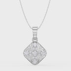 Vintage Style Diamond Cross Pendant Necklace