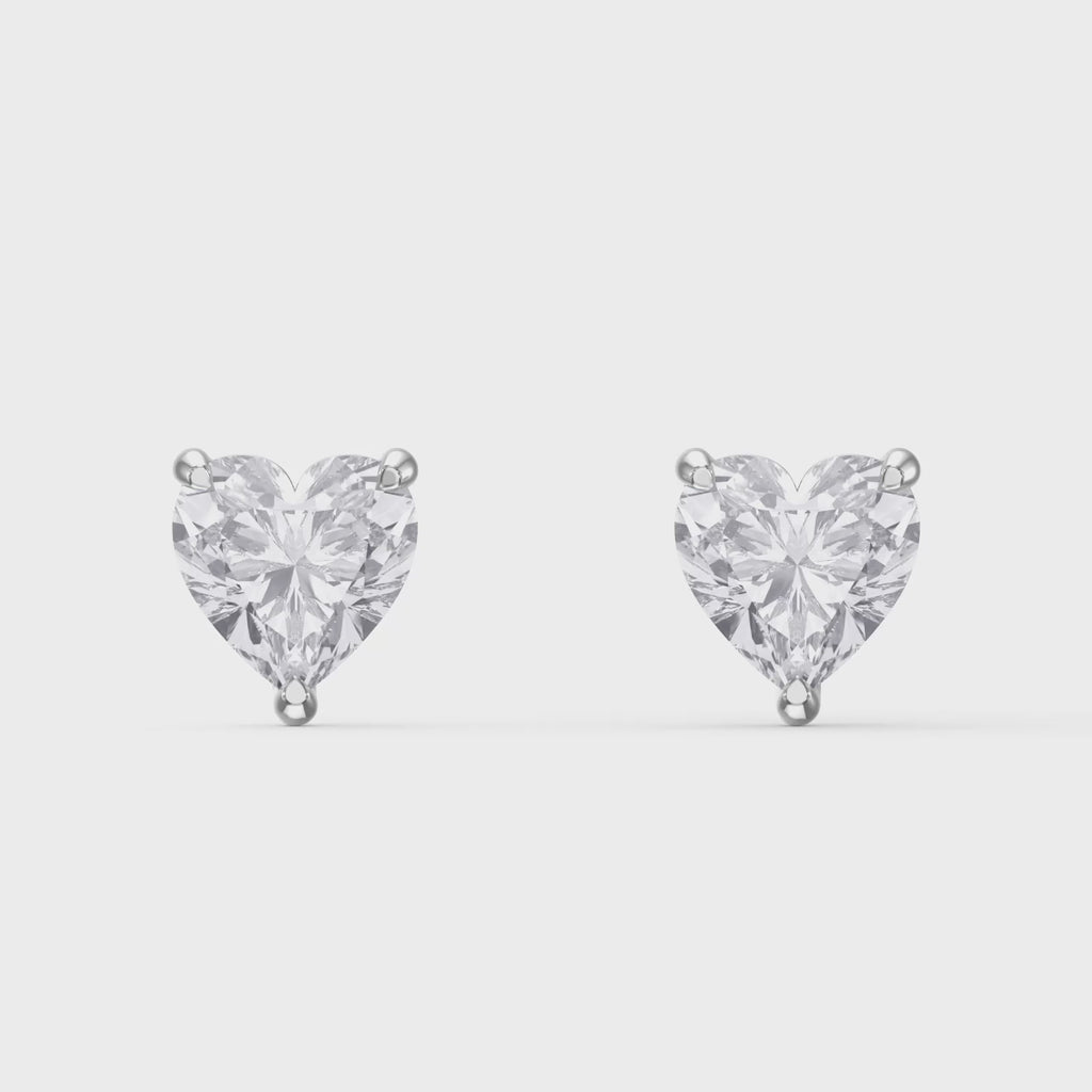 Heart Diamond Earring Stud