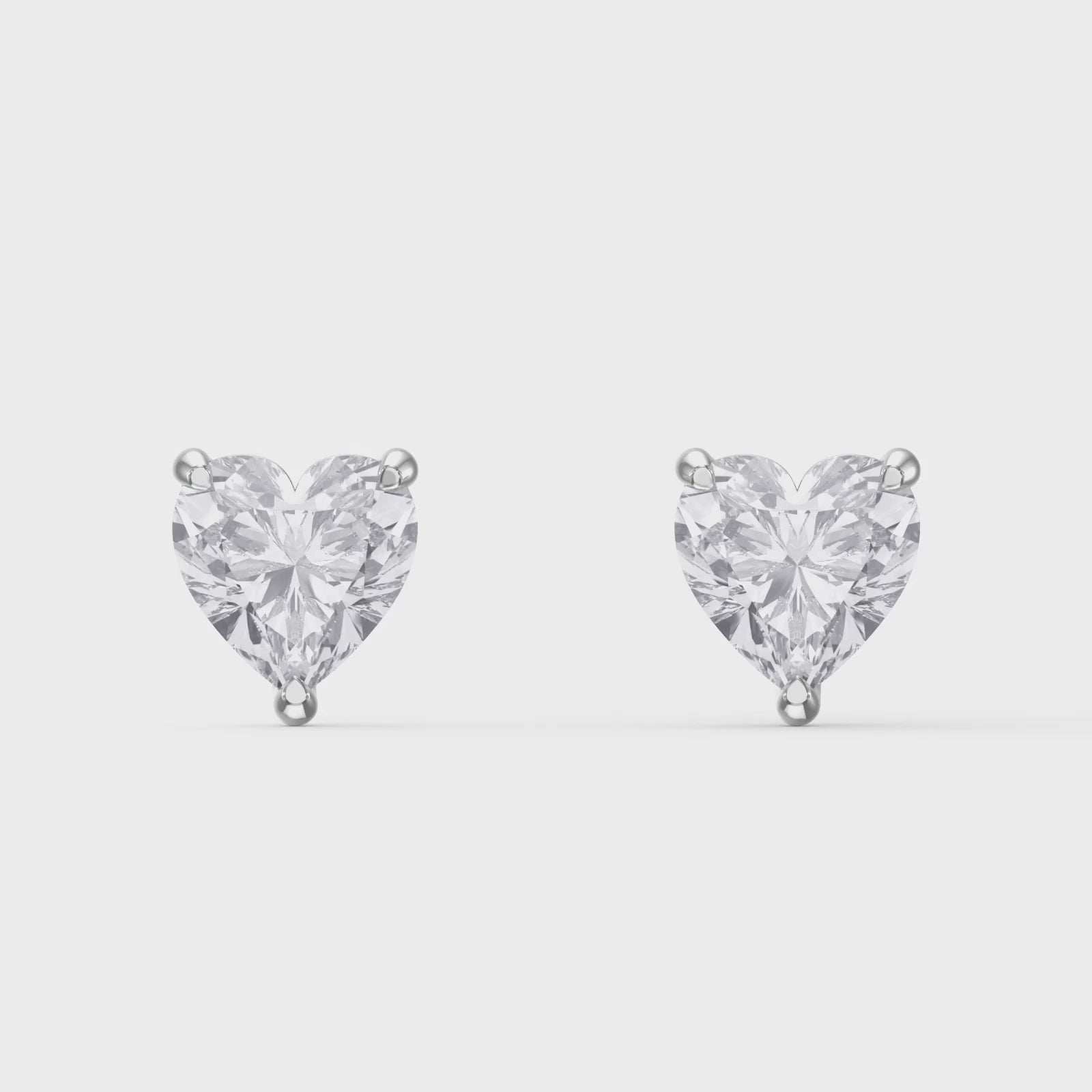 Heart Diamond Earring Stud