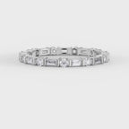 Luxury Round Baguette Cut Diamond Duo Ring