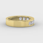 Channel Set Round Diamond Half Ring
