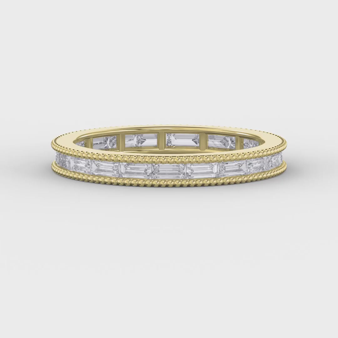 Migraine Detailing Alternating Baguette Cut Ring