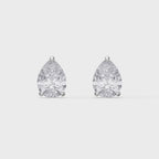 Pear 3-Prong Lab-Grown Diamond Stud Earrings