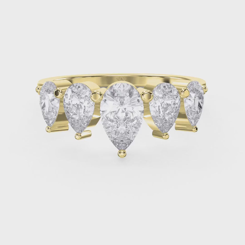 Eternal Glow Pear Cut Diamond Ring