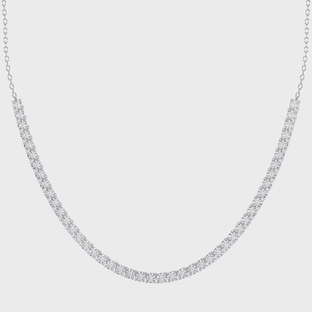 Elegance redefined Round Diamond Tennis Necklace