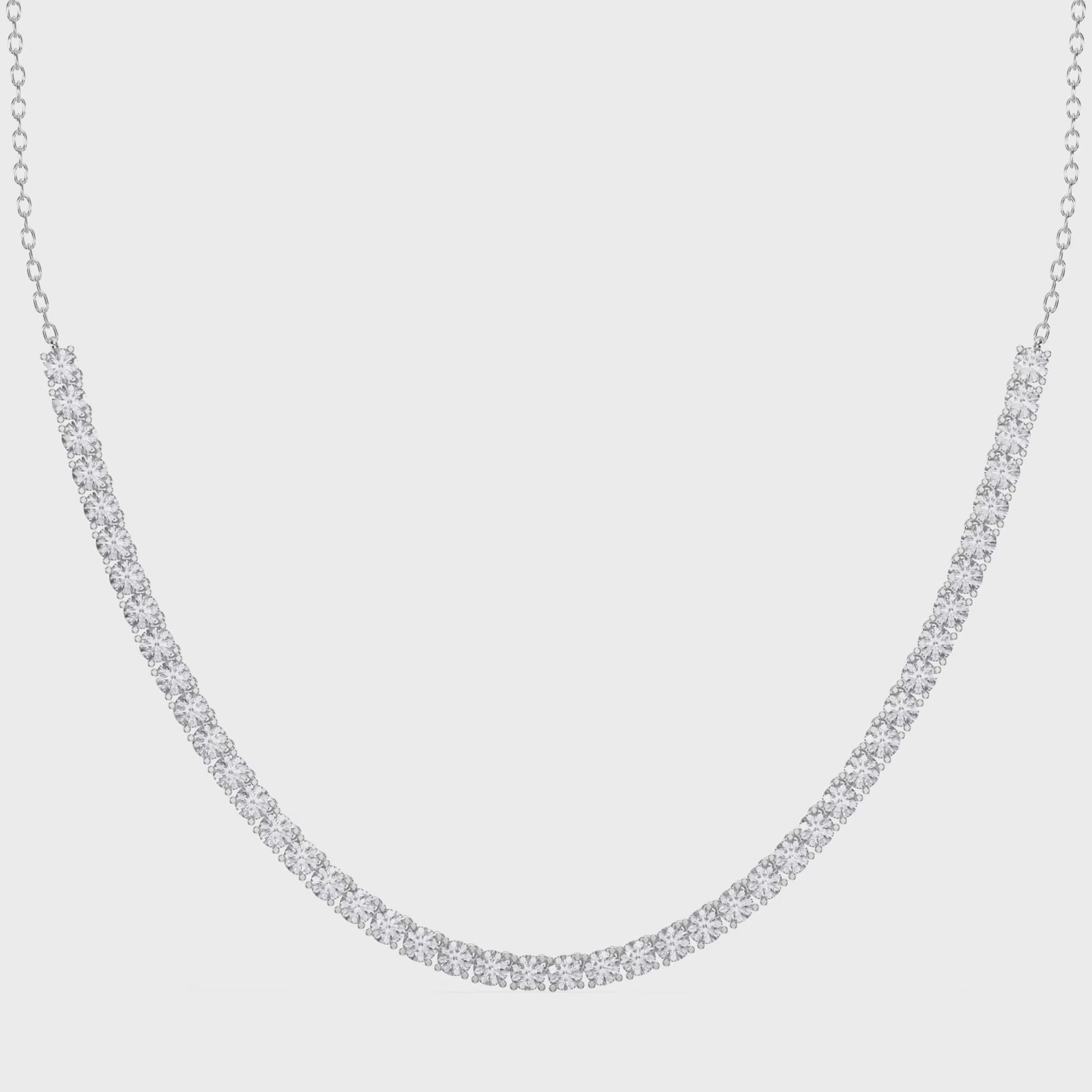 Elegance redefined Round Diamond Tennis Necklace
