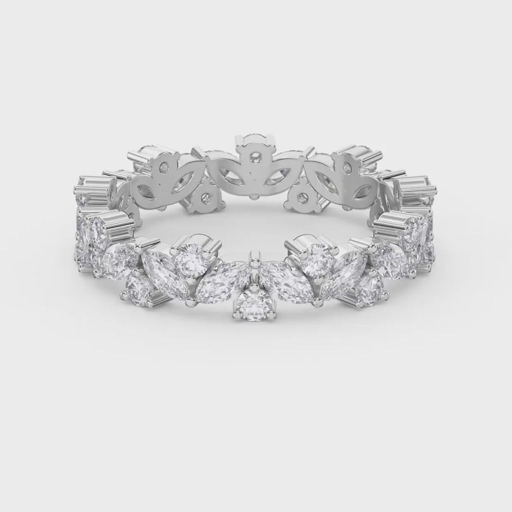 Cluster Design Round & Marquise Diamond Ring