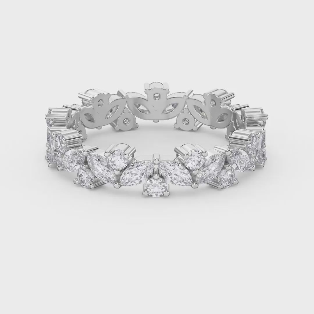 Cluster Design Round & Marquise Diamond Ring