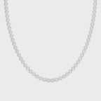 Experience timeless sparkle Round Diamond Tennis Necklace