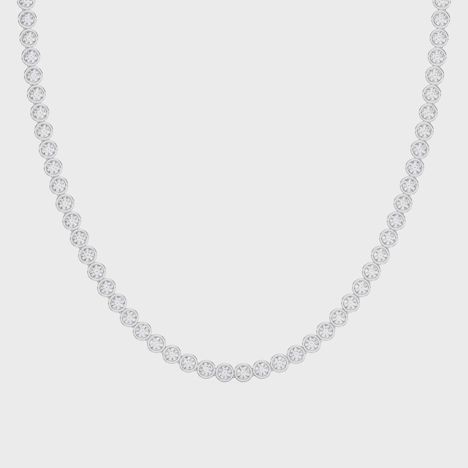Experience timeless sparkle Round Diamond Tennis Necklace