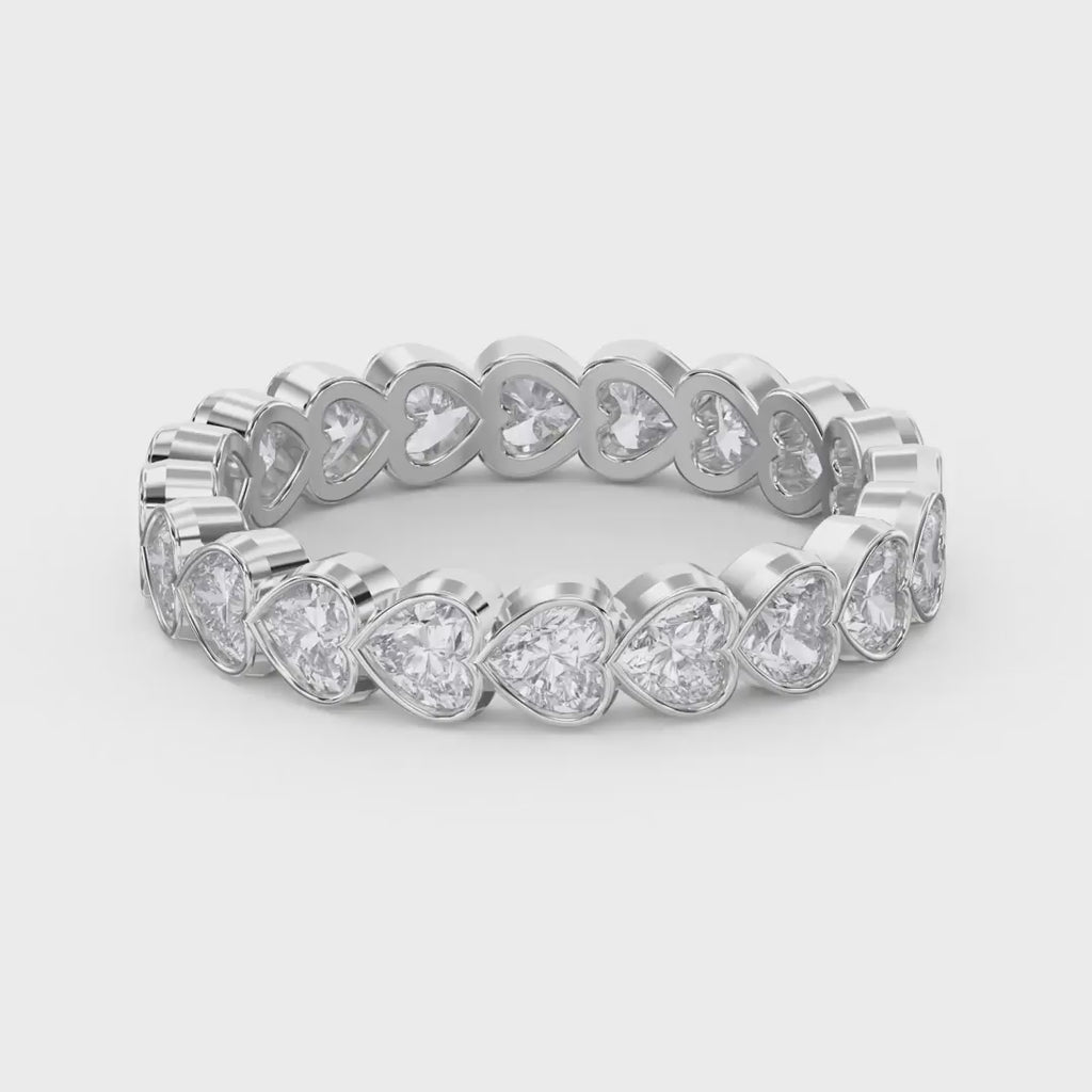 Bezel Setting Heart Shape Diamond Ring