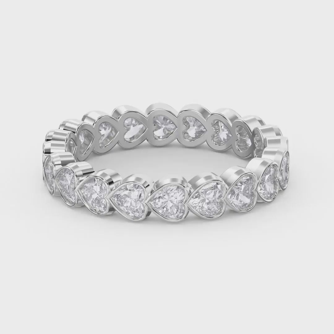 Bezel Setting Heart Shape Diamond Ring