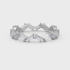 Mordent Zig Zag Baguette Diamond Ring