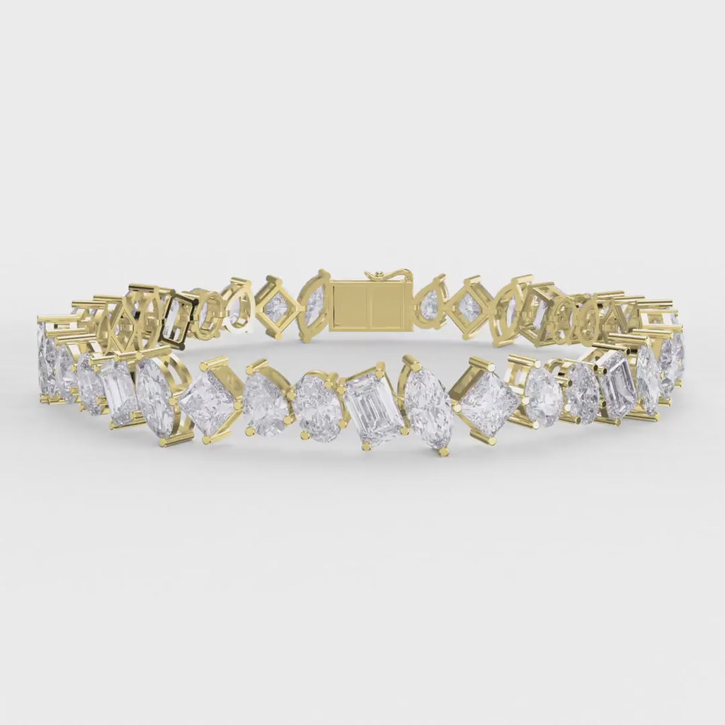 Luxury Multi Shape Diamond Fashion Bracelet