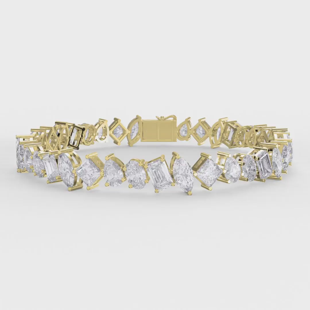 Luxury Multi Shape Diamond Fashion Bracelet