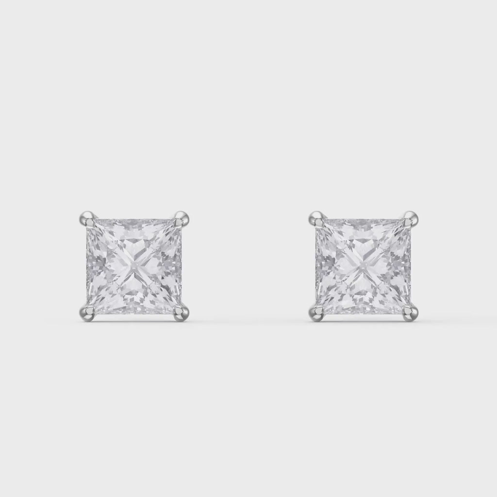 Princess Diamond Earring Stud