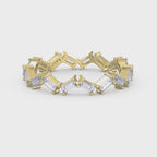 Mordent Zig Zag Baguette Diamond Ring
