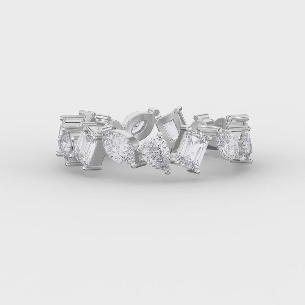 Contemporary Three Shape Diamond Ring